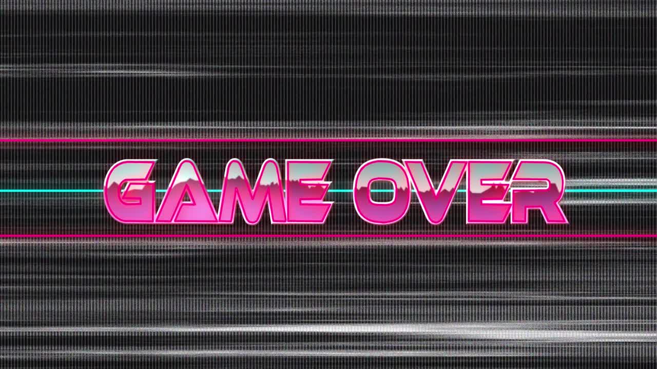 사각형 위의 게임의 애니메이션과 검은 바탕에 있는 다채로운 검은 게임