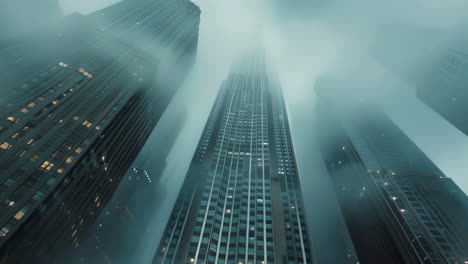 animation of wall street sign written street sign in the middle of manhattan, new york, with a large building background