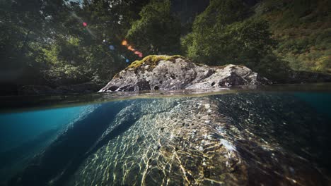 waterscape of vestland stryn loen in the loenvatnet lake, norway