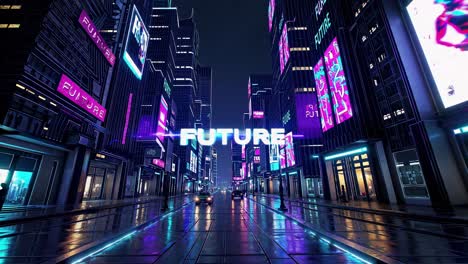 futuristic city night view