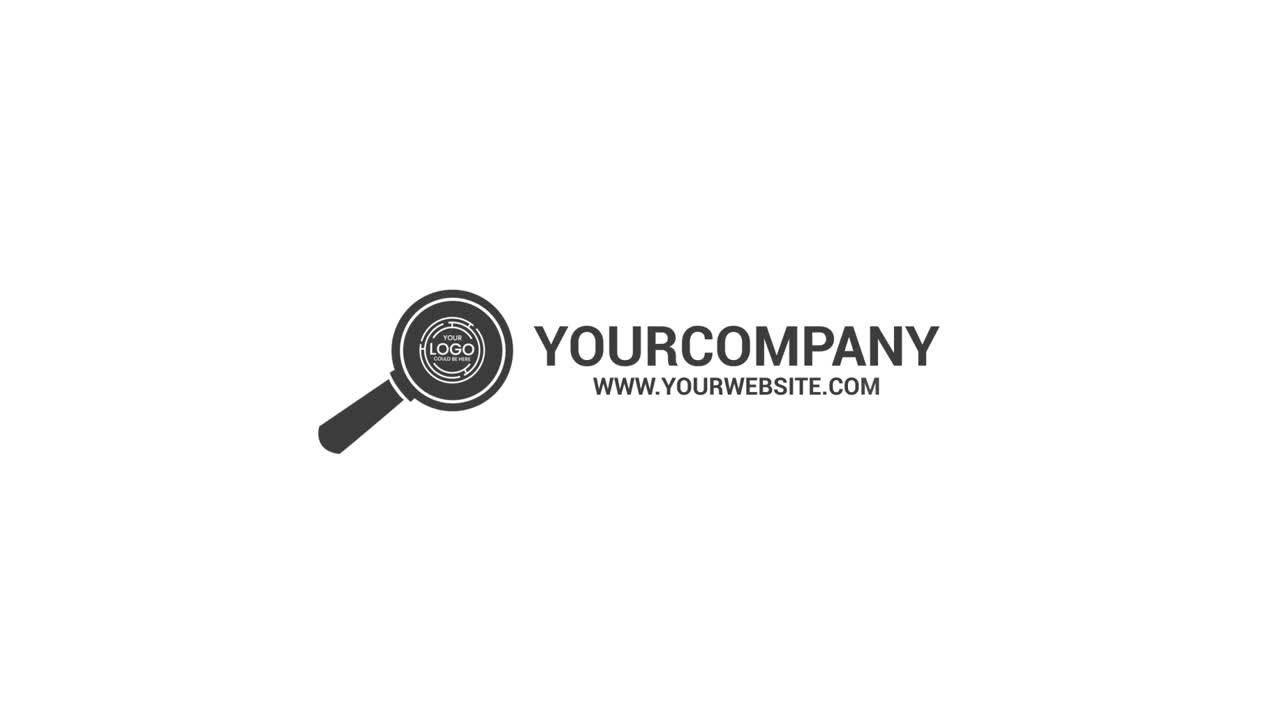 Company Logo with Magnifying Glass