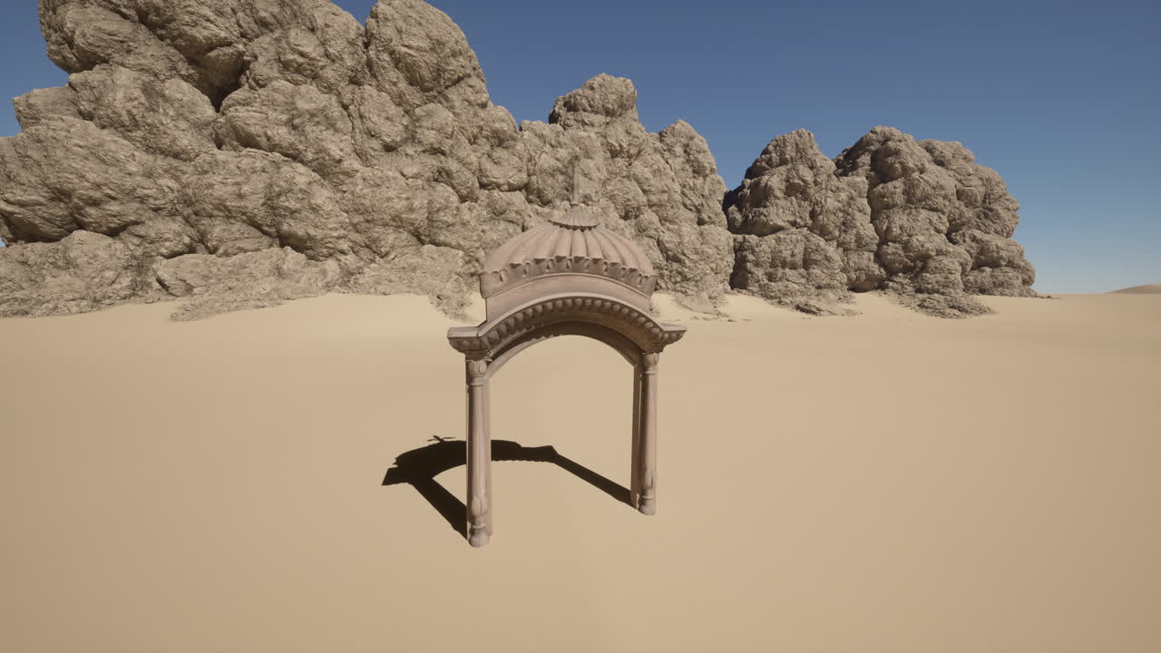 사막에 있는 고대 아치웨이