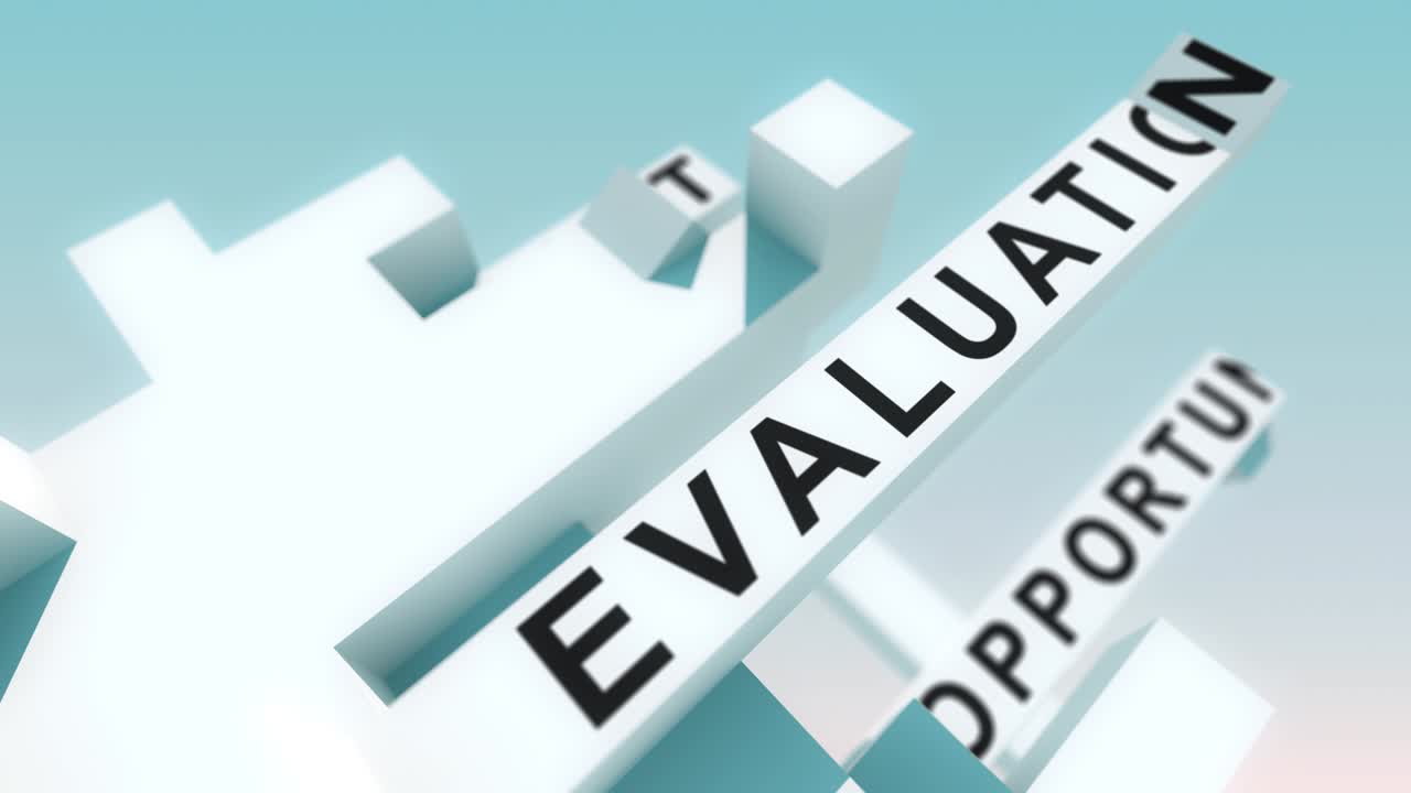 Risk Management words animated with cubes