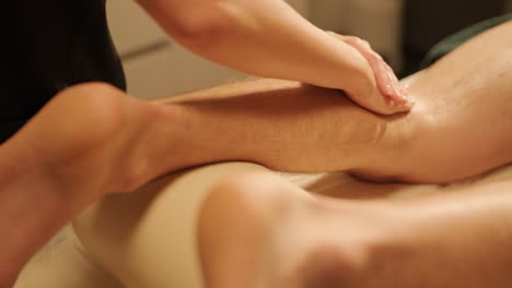 professional massage therapist performing relaxation massage