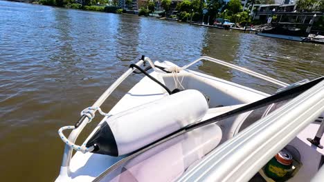 a boat gliding through gold coast waters