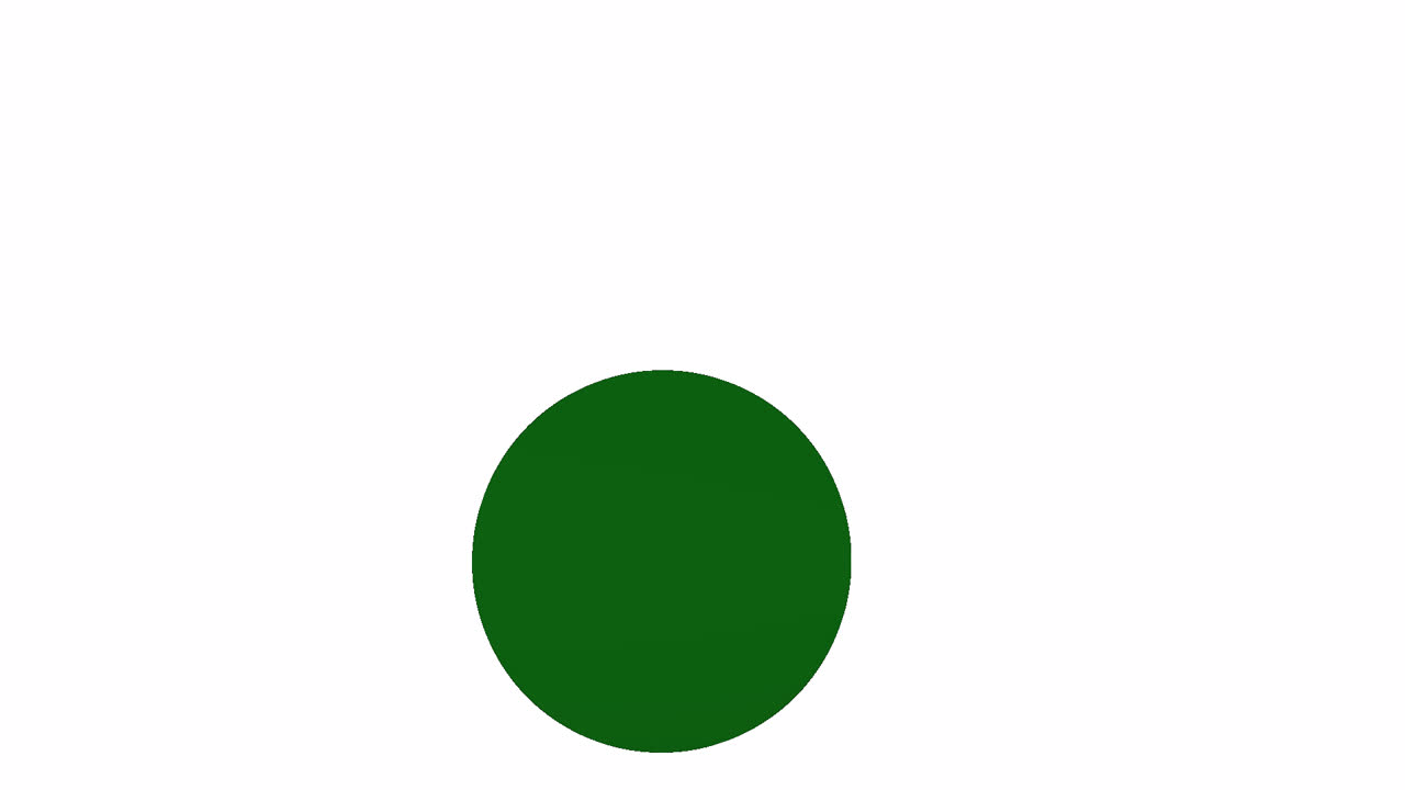 Burning green circle on transparent background