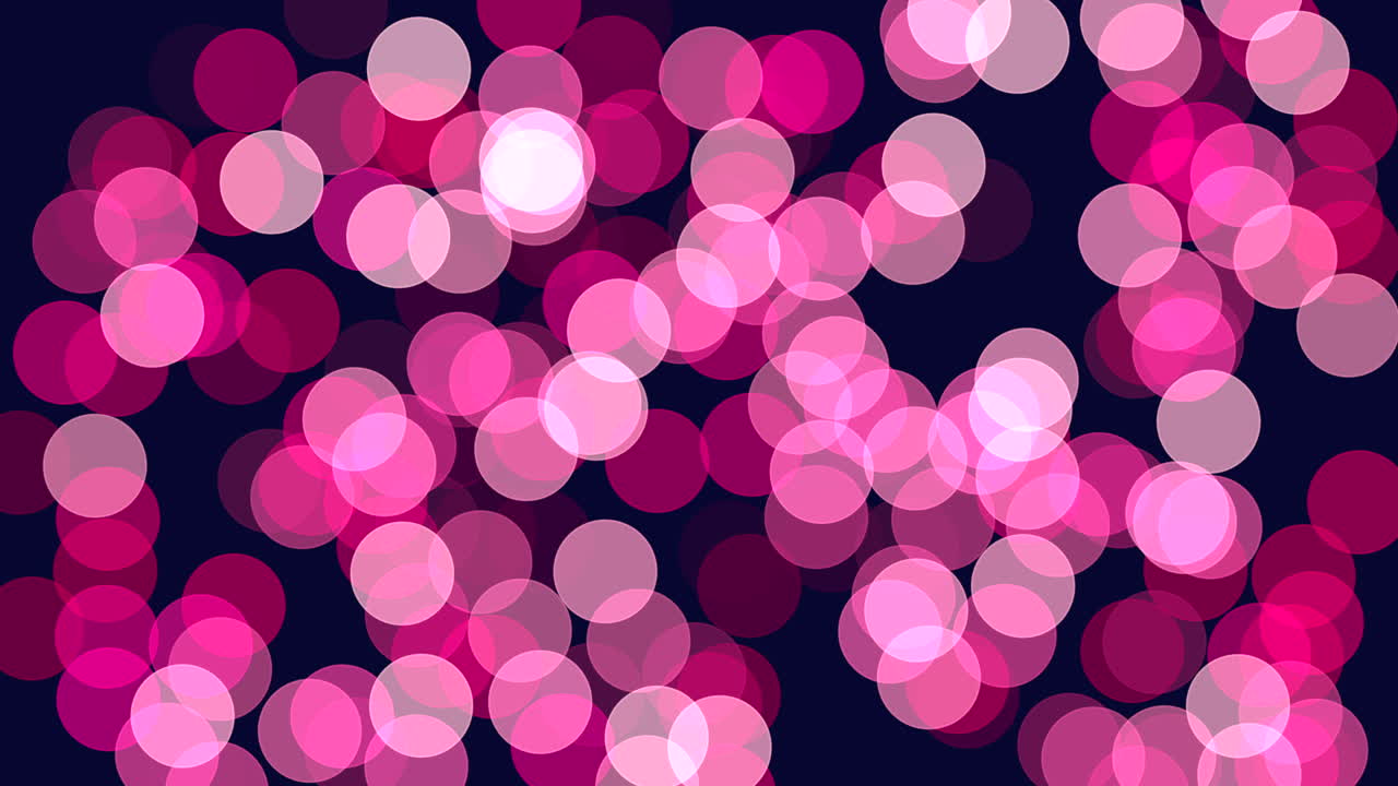 Flying big fashion bokeh and glitters on black gradient