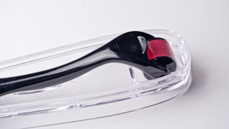 dermaroller for medical micro needling therapy. device for home mesotherapy