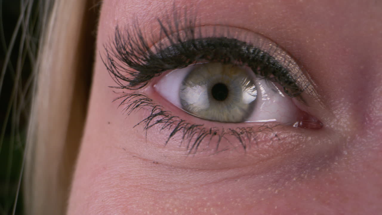 여자의 눈의 클로즈업