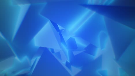 blue triangles abstract looped background