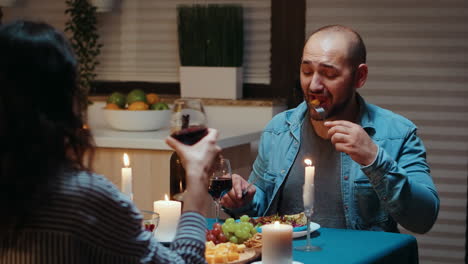 Romantic-dinner-with-man-in-foreground