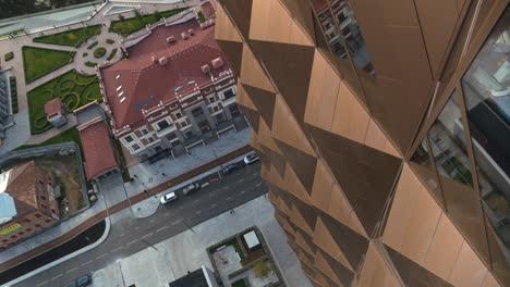 cityscape with modern and historical architecture