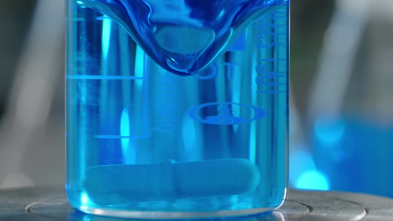 Blue Liquid in Beaker