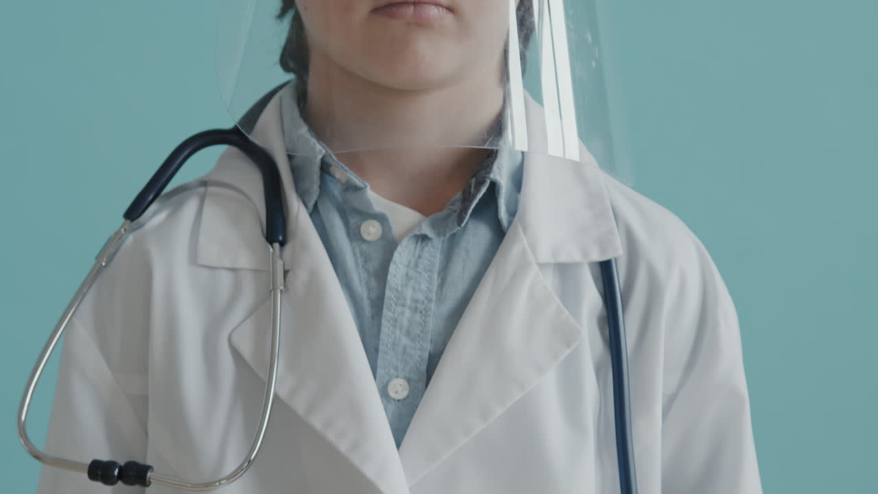 Portrait of Child in Doctor Costume