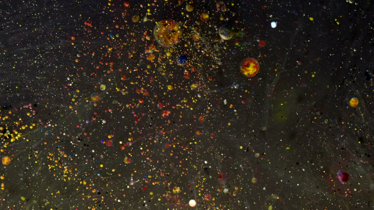 추상적인 색의 기름 거품