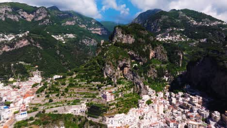 dramatic hyperlapse above amalfi coast