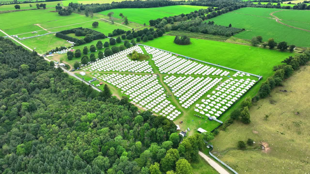 Ireland epic locations tent and clamping village music festival in Waterford in summer