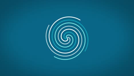 abstract spiral pattern with blue and white lines on a blue background