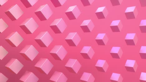 abstract background with pink moving cubes.