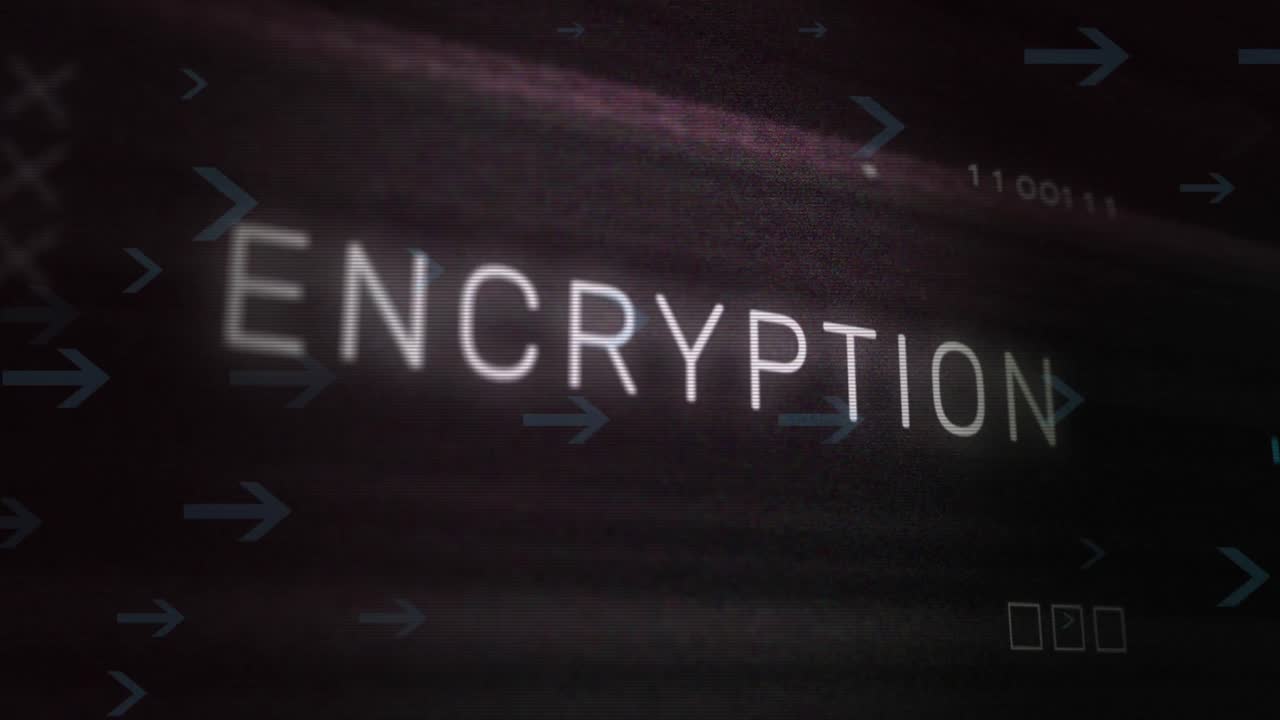 Premium stock video - Animation of encryption text and data processing