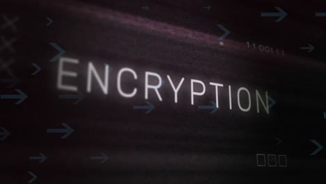 Animation-of-encryption-text-and-data-processing