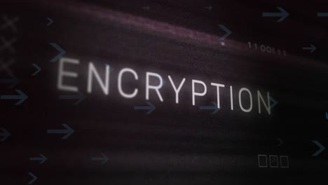 animation of encryption text and data processing