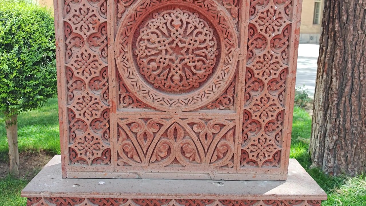 Intricately Carved Armenian Khachkar Stone Monument