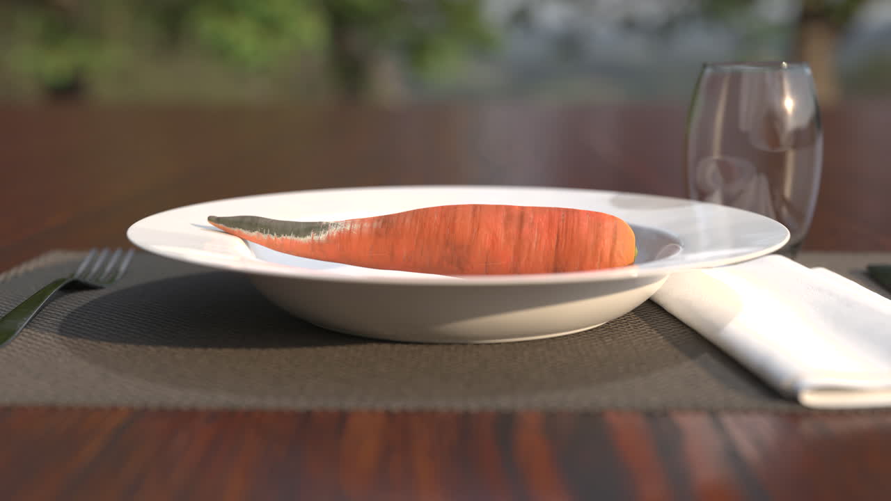 유기적인 당근 는, 타임 스 애니메이션, 4k에서 손