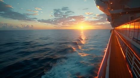sunset view from a cruise ship