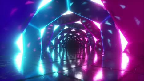 neon glowing tunnel