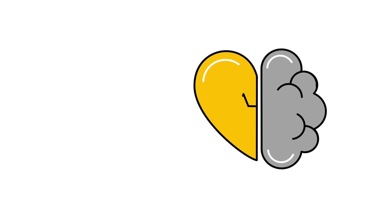 만화의 뇌와 심장 연결에 대한 4k 비디오