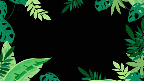 tropical leaf border pattern