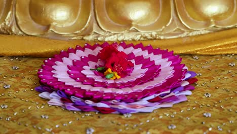holy offerings placed for divine at temple at indoor