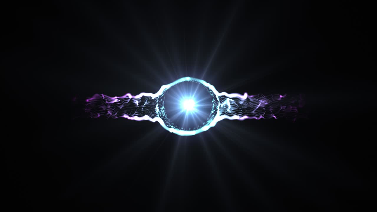 특수 효과를 가진 추상적인 디지털 렌즈 플레어. 별을 가진 둥근 플레어 디자인