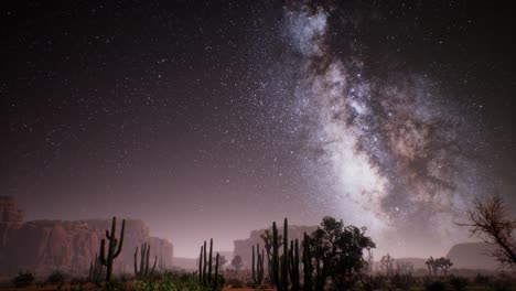la vía láctea sobre el desierto de utah, ee.uu.