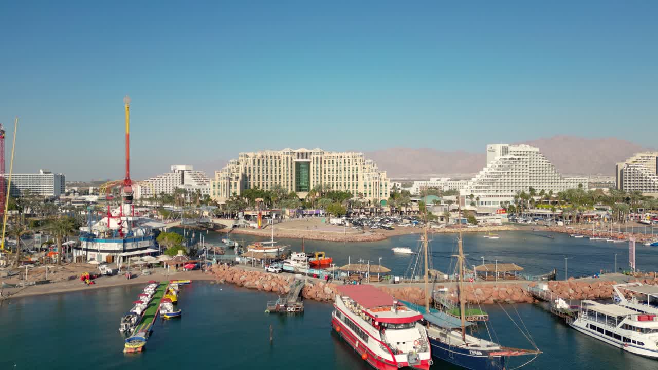 4k의 열대 해변의 드론 포티지