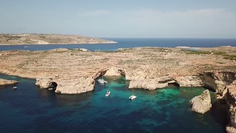 crystal lagoon with crystal clear water - the lagoon from above