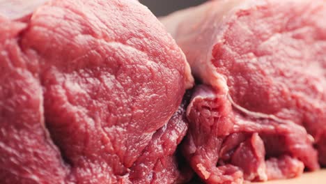close-up of raw beef
