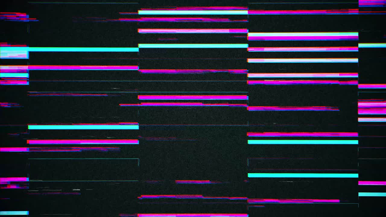 Sfondo astratto con effetto glitch digitale e linee orizzontali colorate