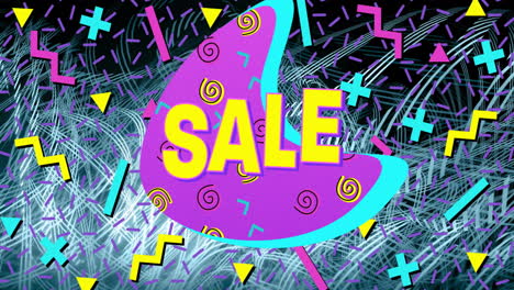 SALE-text-animation-over-colorful-shapes-and-patterns