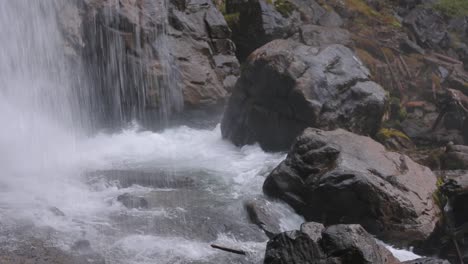 water flow of waterfall of vallesinella, madonna di campiglio, trentino alto adige, italy