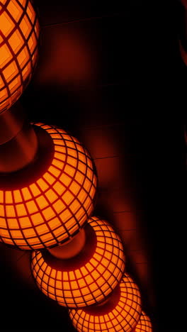 orange illuminated pipes and lamps