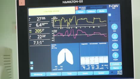 Close-Up-Footage-of-Monitor-Screens-Showing-COVID-19-Infected-Patient-Health-Conditions