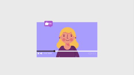 blonde woman cartoon viral content likes followers