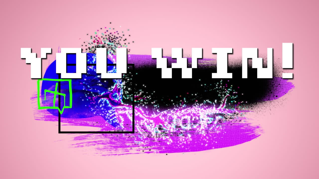 여러분의 애니메이션은 다채로운 파동과 그래픽을 통해 텍스트를 이 ⁇ 니다.