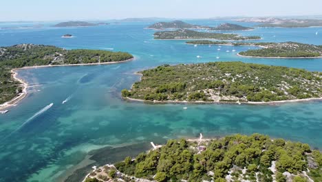 murter kornati islands at dalmatia, croatia - aerial drone view