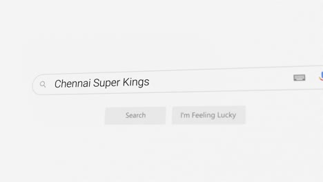 searching for chennai super kings on internet browser
