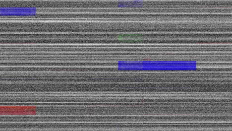 animation of digital interface on screen with lines and glitch