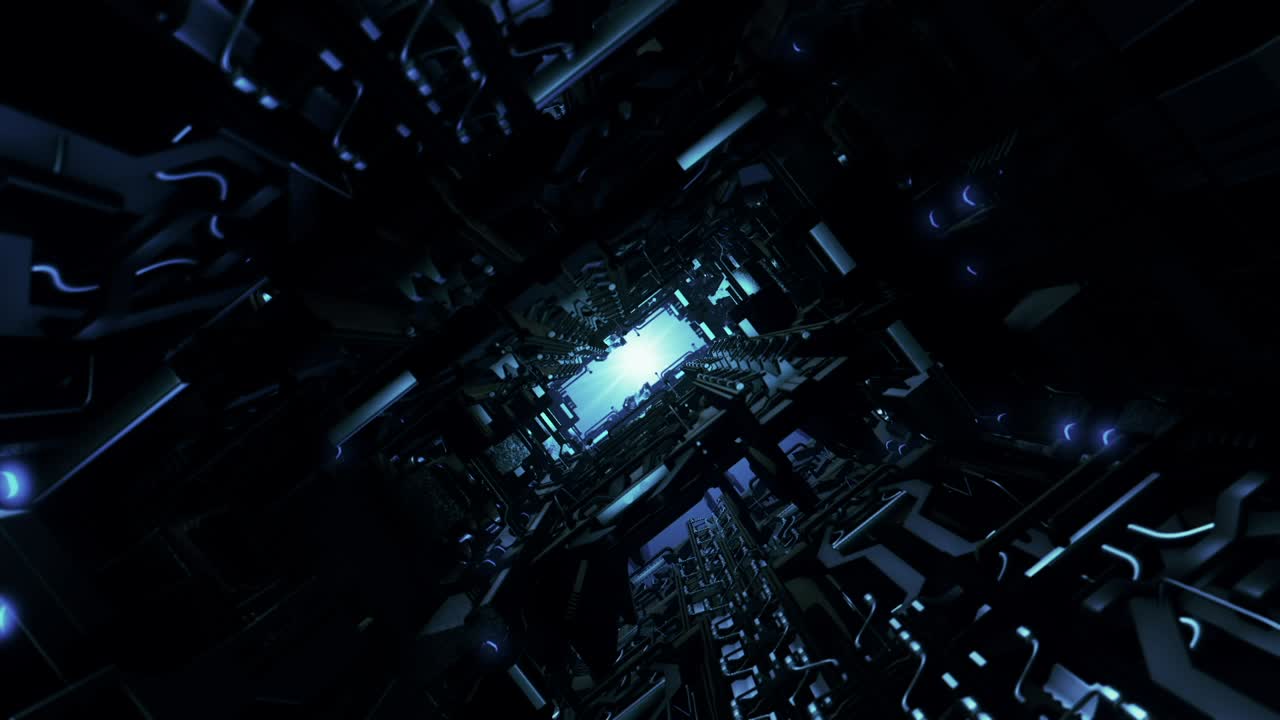 футуристический технологический туннель