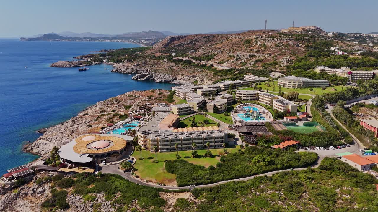 Aerial View of Coastal Resort